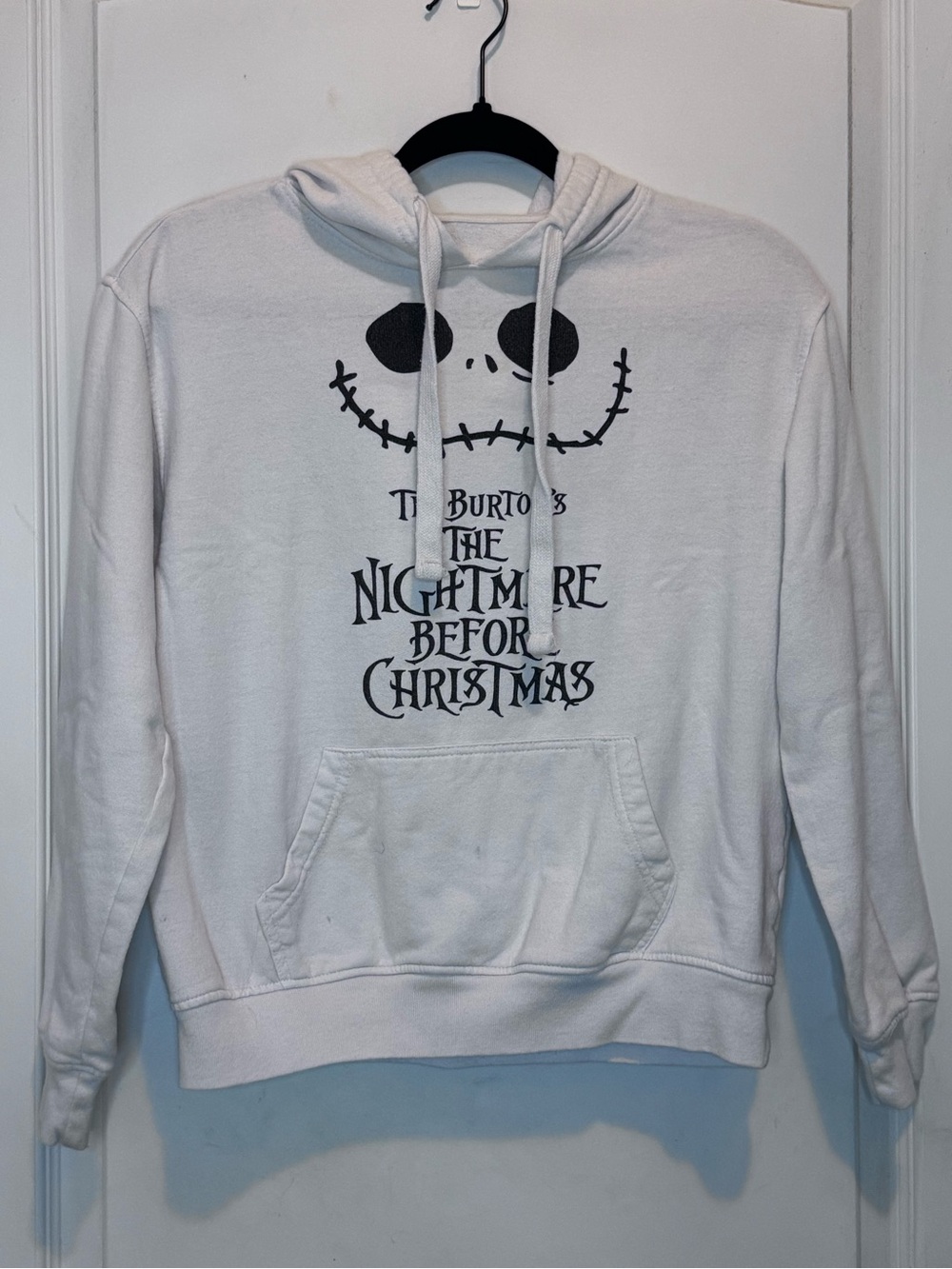 Disney White Crewneck Sweatshirt with Jack Skellington Graphic